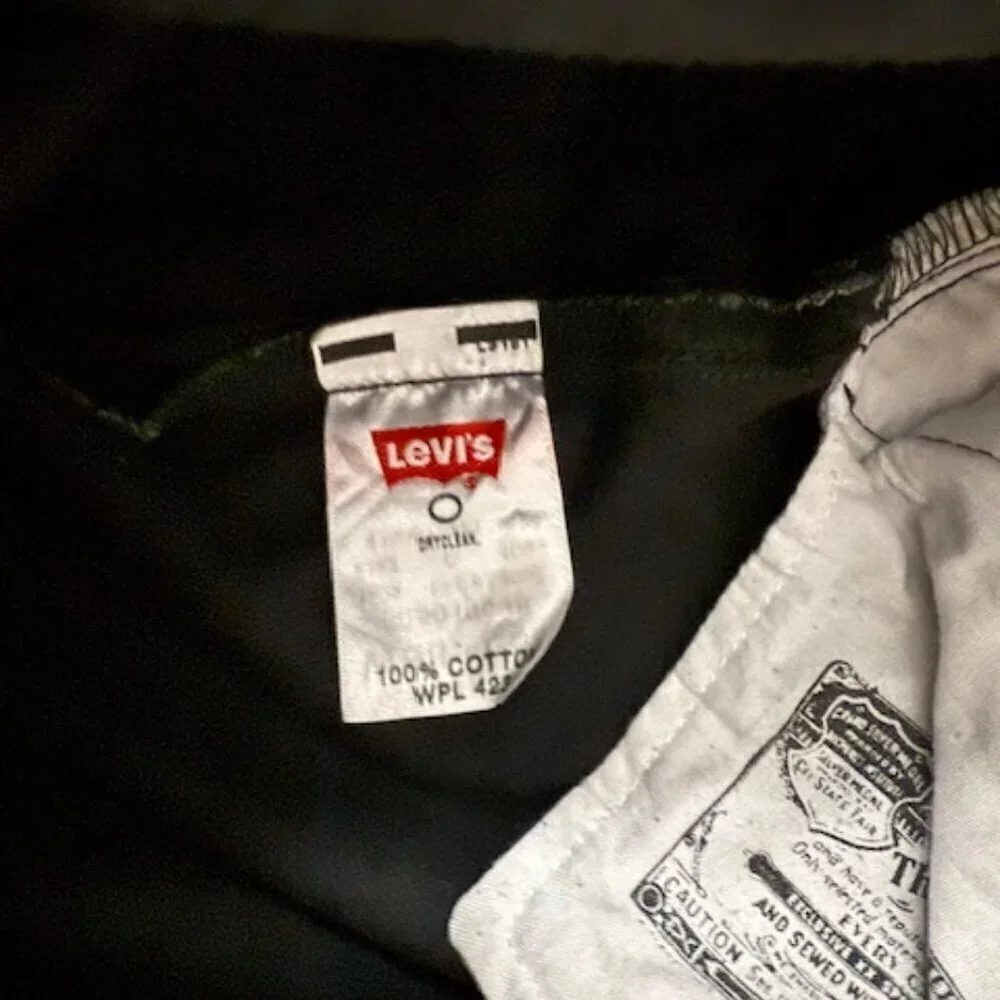 Vintage Levi’s 501 XX Jeans Black Original Straight Leg Denim Button Fly 38x32